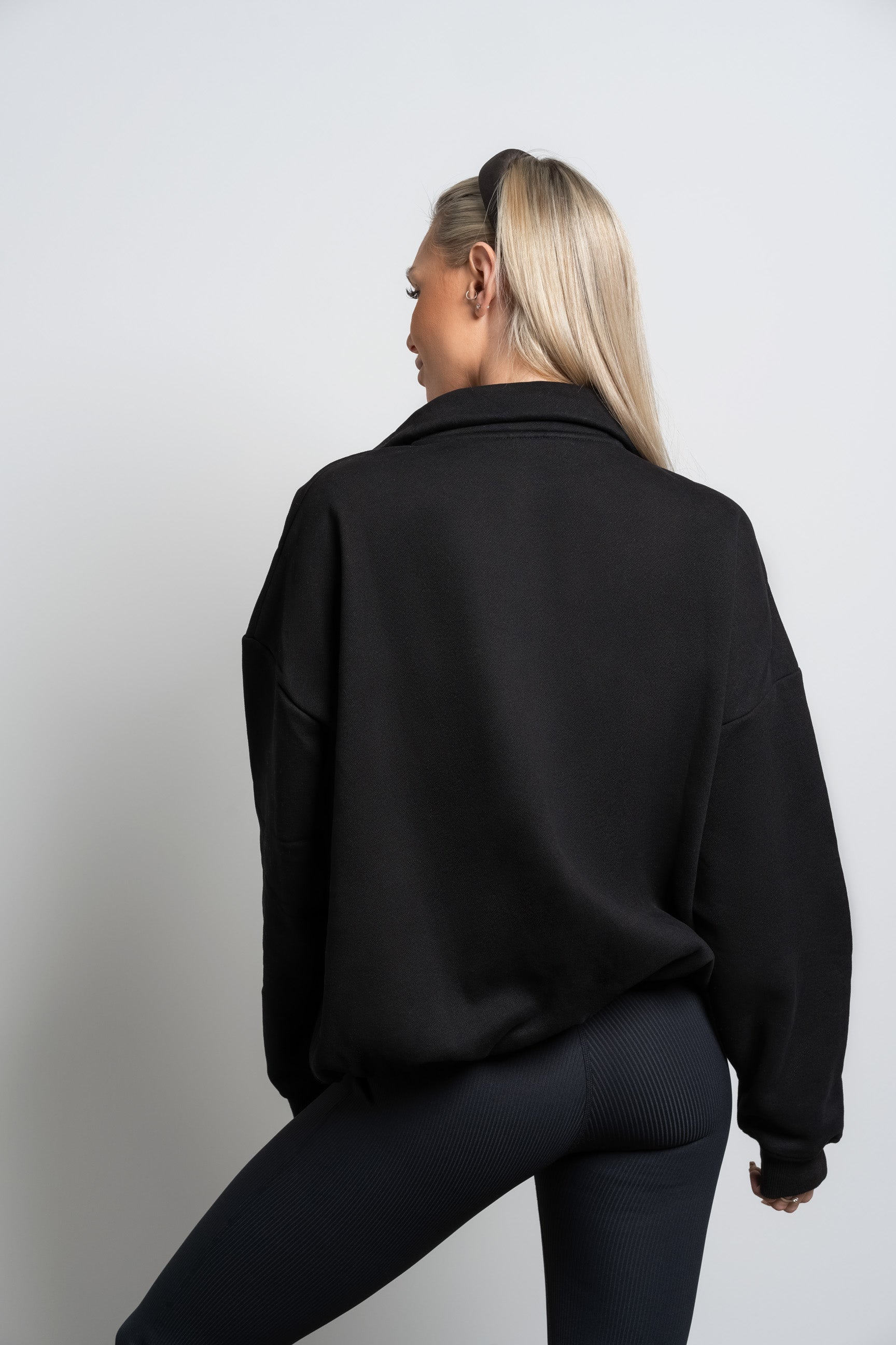 Black Équilibre Sweat Half Zip - for dame - Famme - Sweatshirt