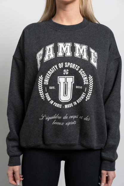 Black University Sweatshirt - for dame - Famme - Sweatshirt