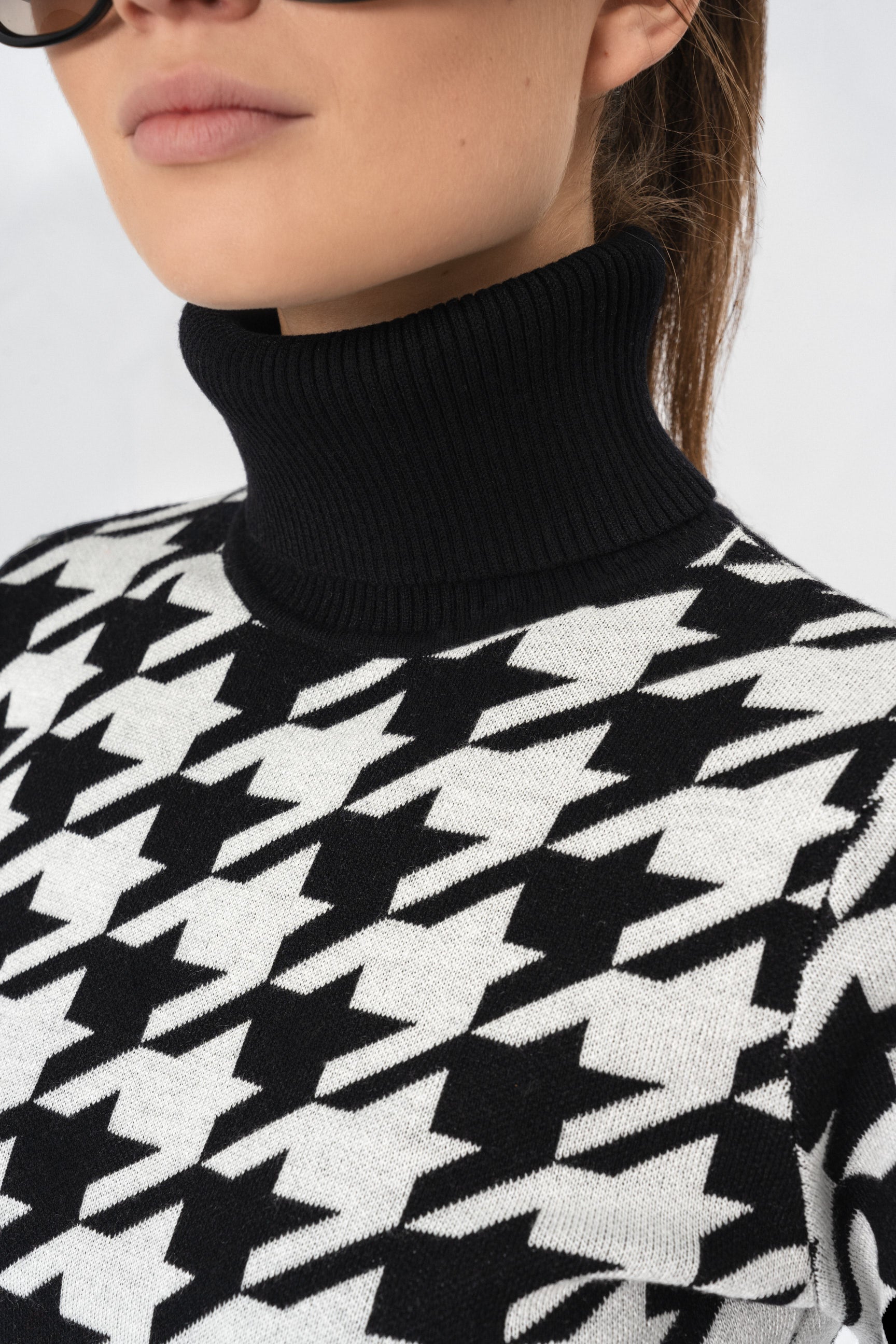 Houndstooth Sweater - for dame - Famme - Sweater