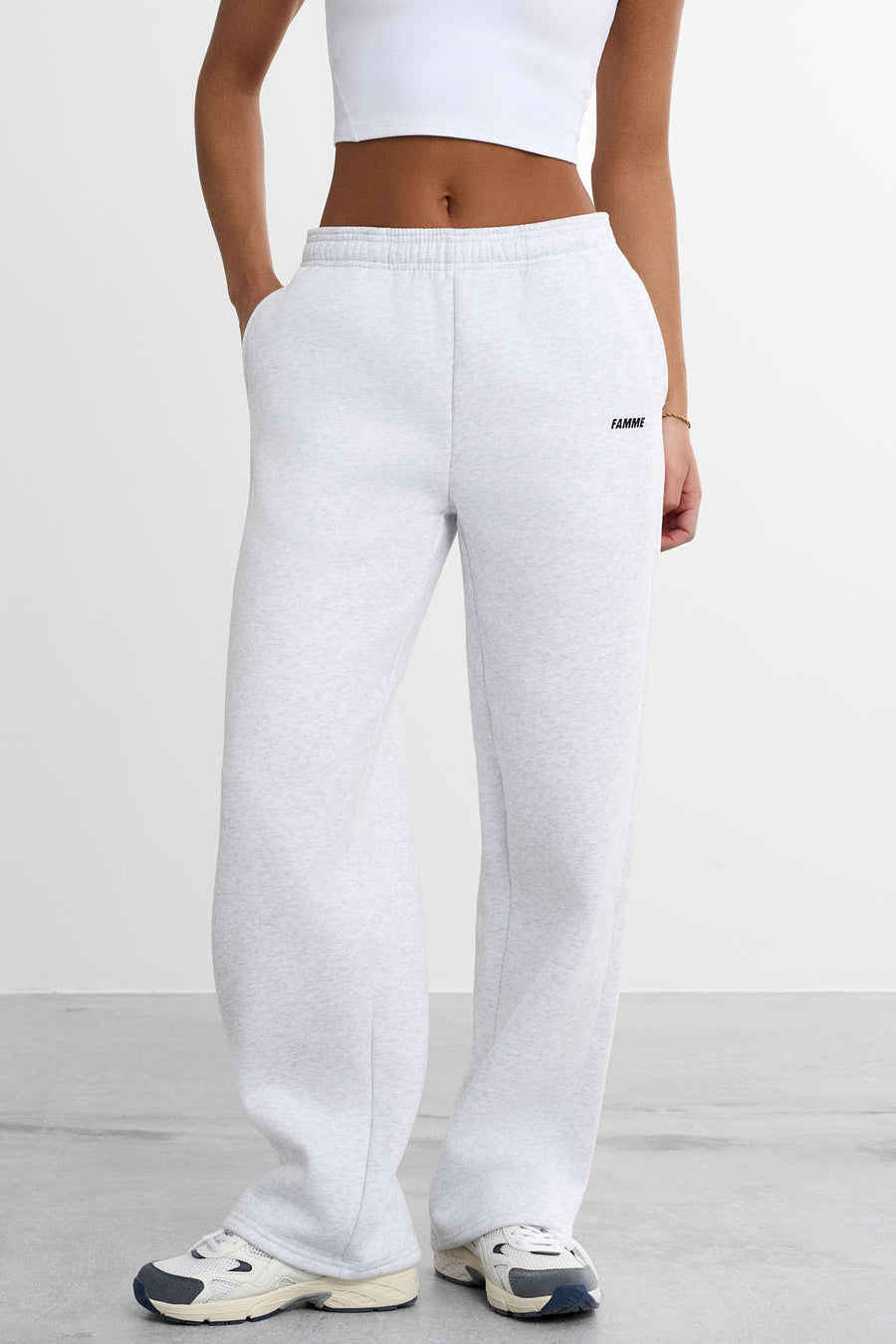 Straight Leg Sweatpants · Grey