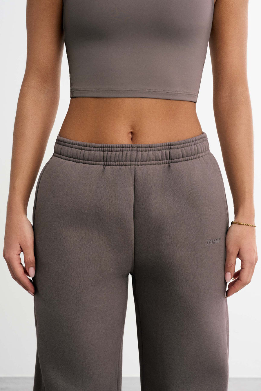 Straight Leg Sweatpants · Mocha Grey